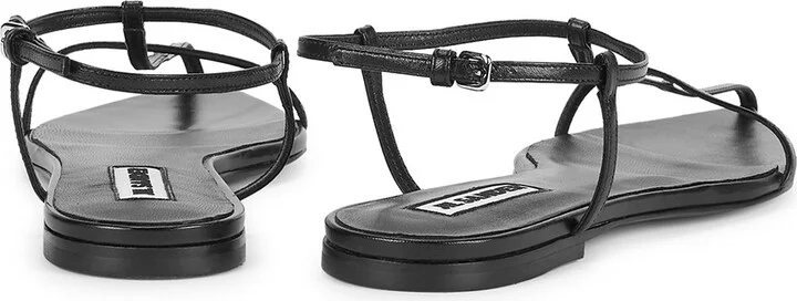 Jil Sander Black Leather Sandals - Image 3