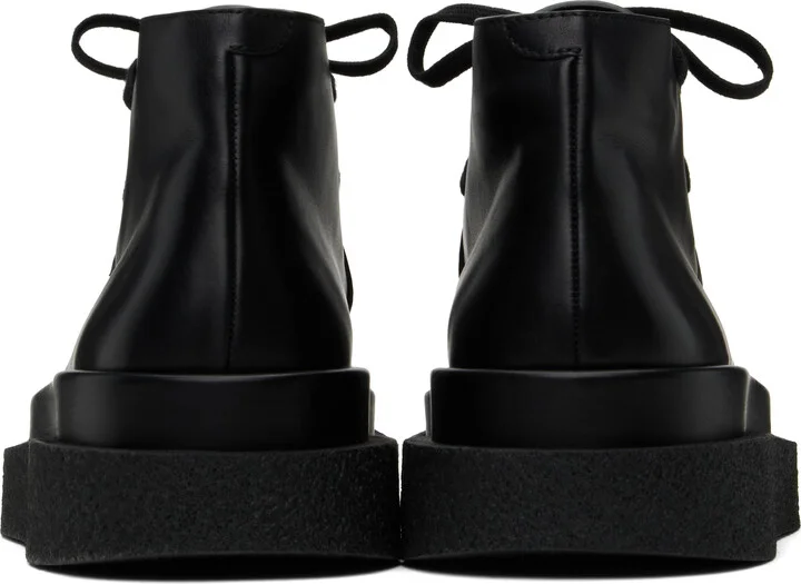 Jil Sander Black Low Lace-Up Boots - Image 2