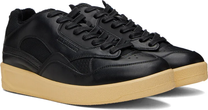 Jil Sander Black Low Top Sneakers - Image 4