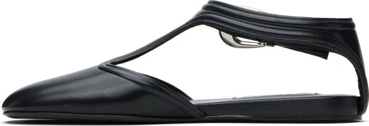 Jil Sander Black Mary Jane Ballerina Flats - Image 3