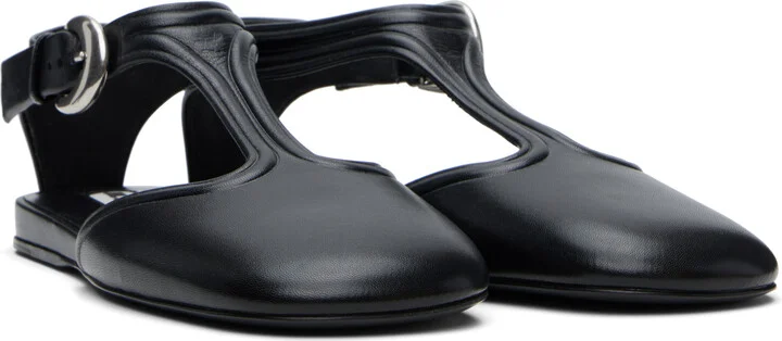 Jil Sander Black Mary Jane Ballerina Flats - Image 4