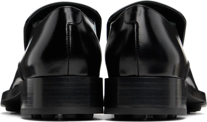 Jil Sander Black Metal Cap Loafers - Image 2