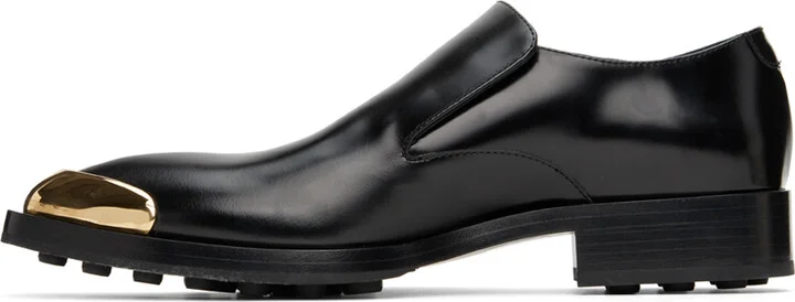 Jil Sander Black Metal Cap Loafers - Image 3