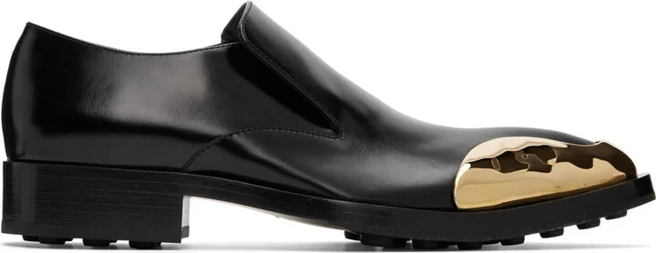 Jil Sander Black Metal Cap Loafers