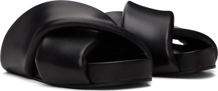 Jil Sander Black Oversized Wrapped Sandals - Image 4