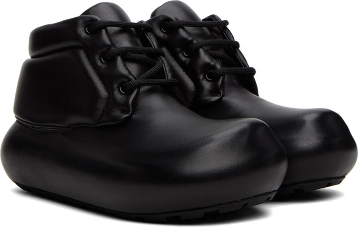 Jil Sander Black Padded Ankle Boots - Image 4