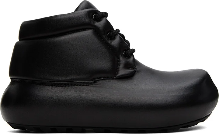 Jil Sander Black Padded Ankle Boots