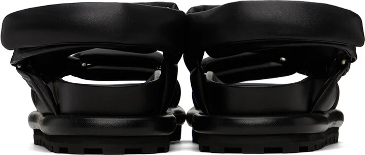 Jil Sander Black Padded Sandals - Image 2