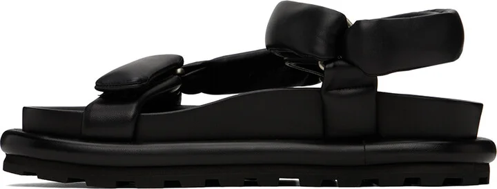 Jil Sander Black Padded Sandals - Image 3