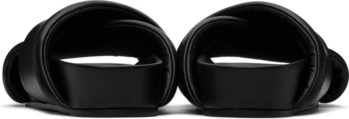 Jil Sander Black Padded Sandals - Image 2