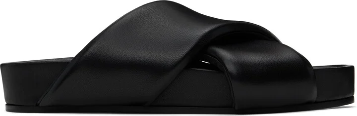 Jil Sander Black Padded Sandals