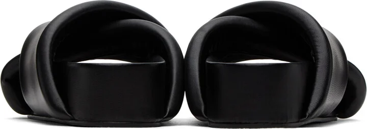 Jil Sander Black Padded Slides - Image 2