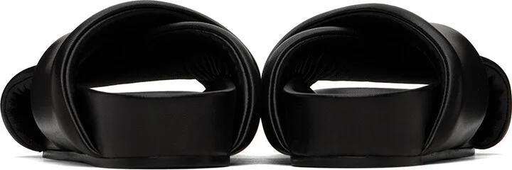 Jil Sander Black Padded Slides - Image 2