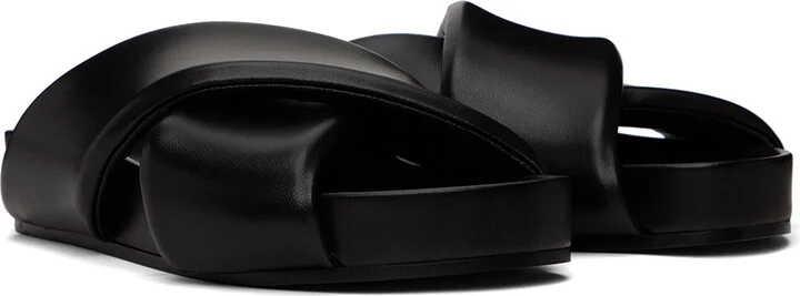 Jil Sander Black Padded Slides - Image 4