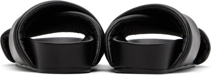 Jil Sander Black Padded Slides - Image 2
