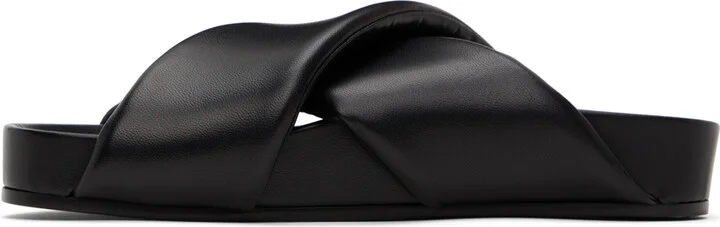 Jil Sander Black Padded Slides - Image 3