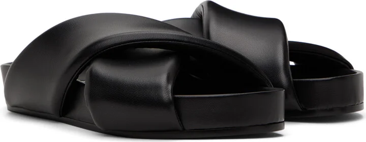 Jil Sander Black Padded Slides - Image 4