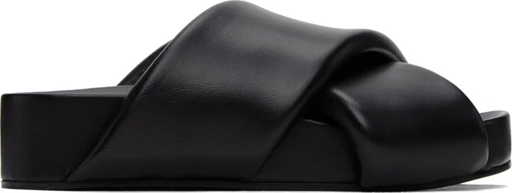 Jil Sander Black Padded Slides