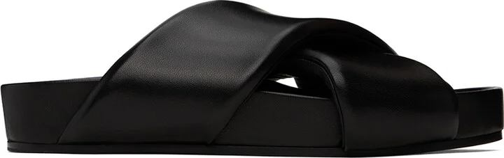 Jil Sander Black Padded Slides