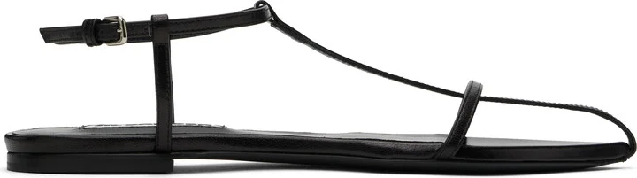 Jil Sander Black Pointed Toe Sandals