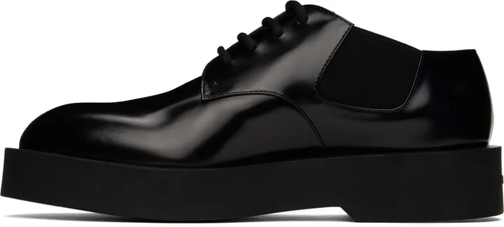 Jil Sander Black Polished Derbys - Image 3