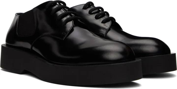 Jil Sander Black Polished Derbys - Image 4