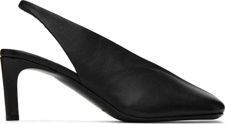 Jil Sander Black Slingback Heels