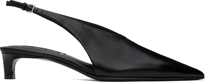 Jil Sander Black Slingback Heels