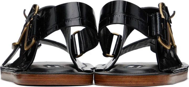Jil Sander Black Slingback Sandals - Image 2
