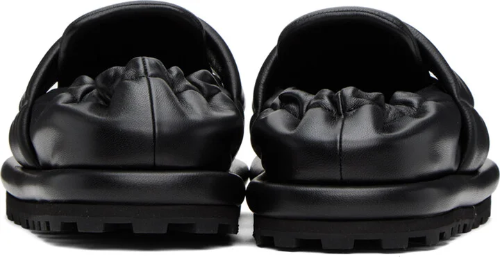 Jil Sander Black Strap Sabot Loafers - Image 2
