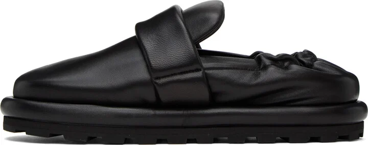Jil Sander Black Strap Sabot Loafers - Image 3