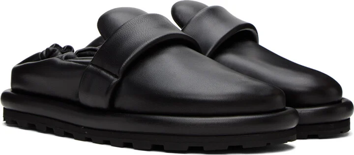 Jil Sander Black Strap Sabot Loafers - Image 4