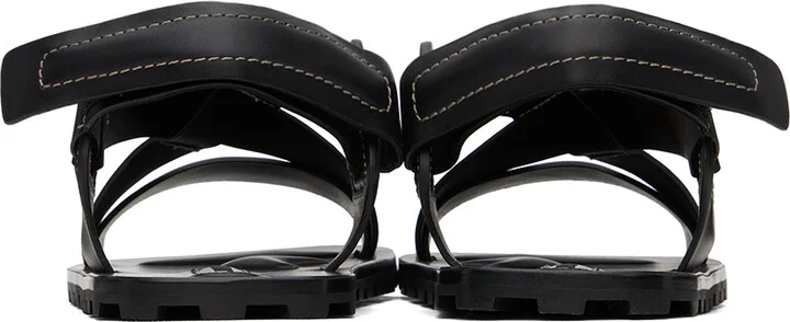 Jil Sander Black Strap Sandals - Image 2