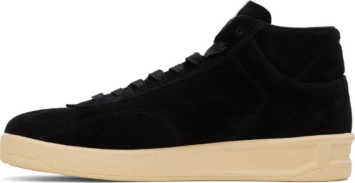 Jil Sander Black Suede High-Top Sneakers - Image 3