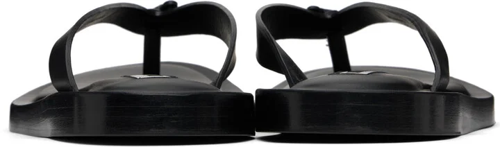 Jil Sander Black Thong Sandals - Image 2