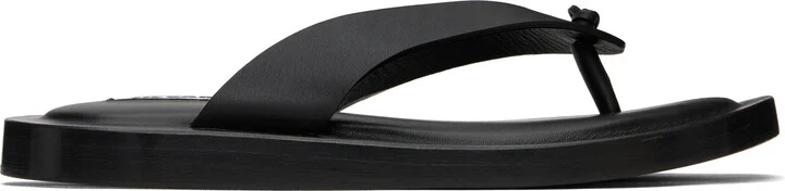 Jil Sander Black Thong Sandals