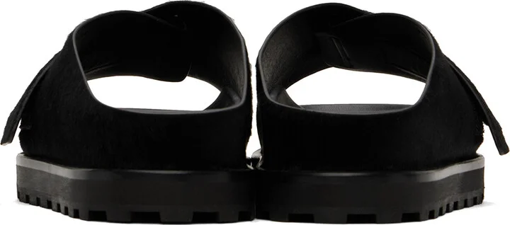 Jil Sander Black Velcro Sandals - Image 2