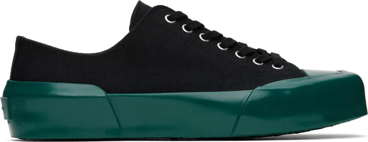 Jil Sander Black Vulcanized Sneakers