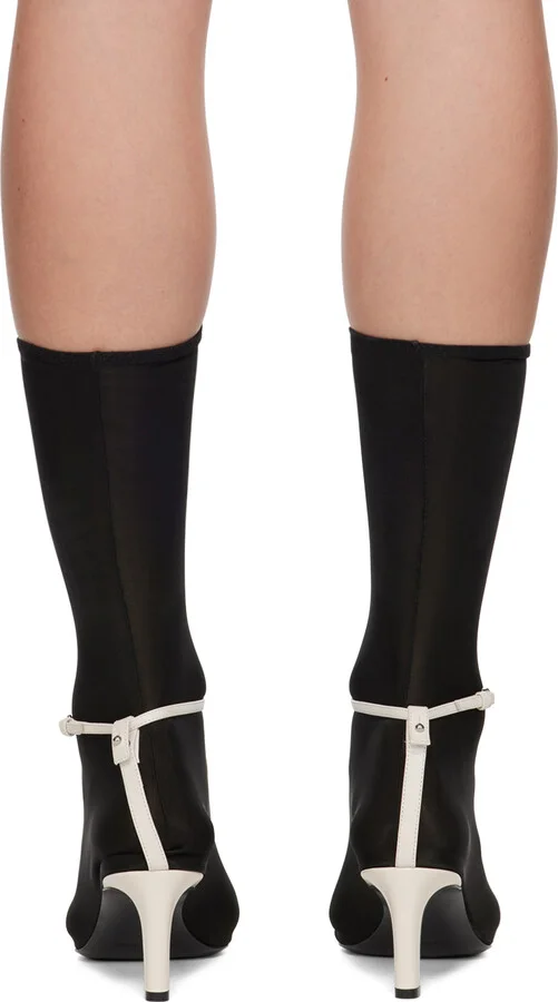 Jil Sander Black & White Ankle Boots - Image 2