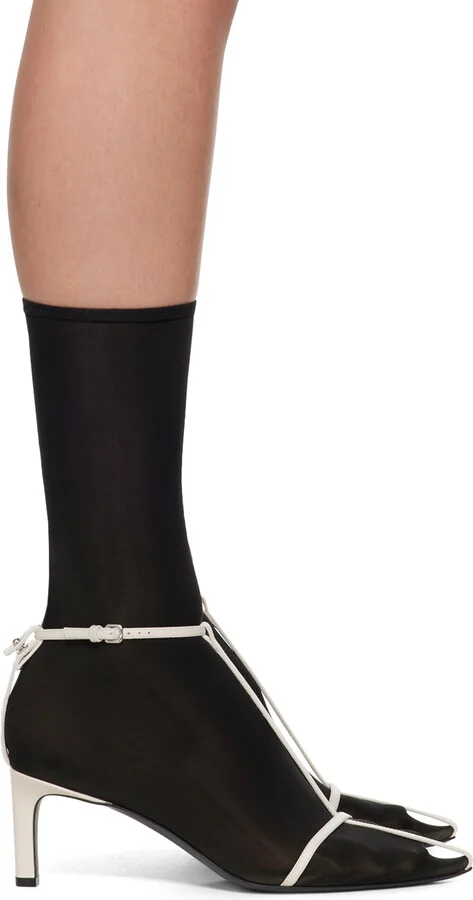 Jil Sander Black & White Ankle Boots
