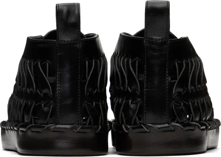 Jil Sander Black Woven Oxfords - Image 2