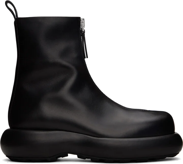 Jil Sander Black Zip Boots