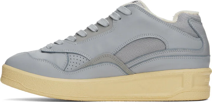 Jil Sander Blue Paneled Sneakers - Image 3