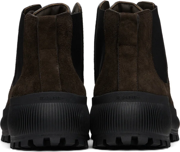 Jil Sander Brown Ankle Chelsea Boots - Image 2