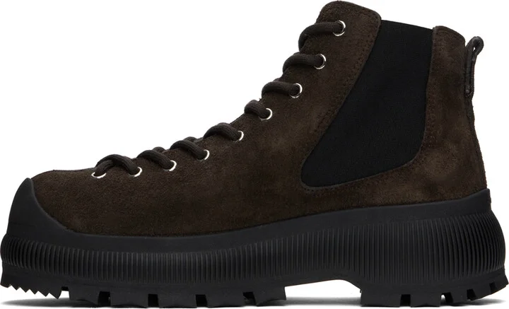 Jil Sander Brown Ankle Chelsea Boots - Image 3