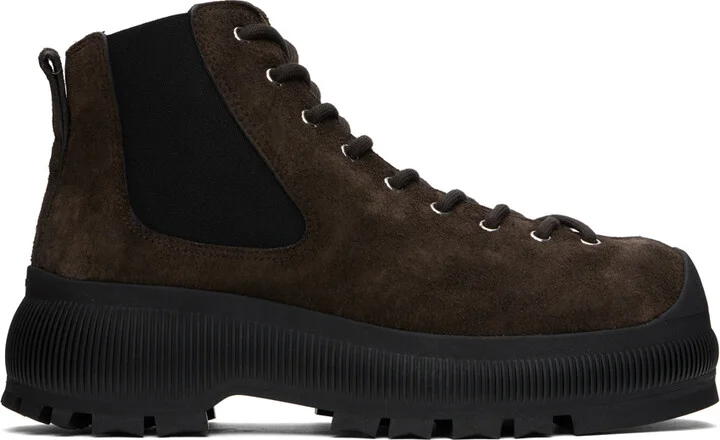 Jil Sander Brown Ankle Chelsea Boots