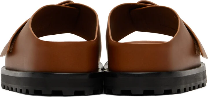 Jil Sander Brown Slip On Slides - Image 2
