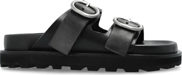 Jil Sander Buckle Detailed Flat Sandals