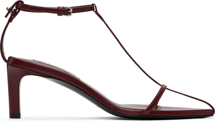 Jil Sander Burgundy High Heeled Sandals