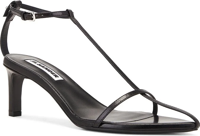Jil Sander Cage Sandal Heel in Black - Image 2